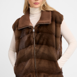 THE MAYLEA VEST BROWN