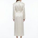 The Pearl Satin Trench Coat