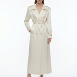 The Pearl Satin Trench Coat
